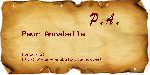 Paur Annabella névjegykártya